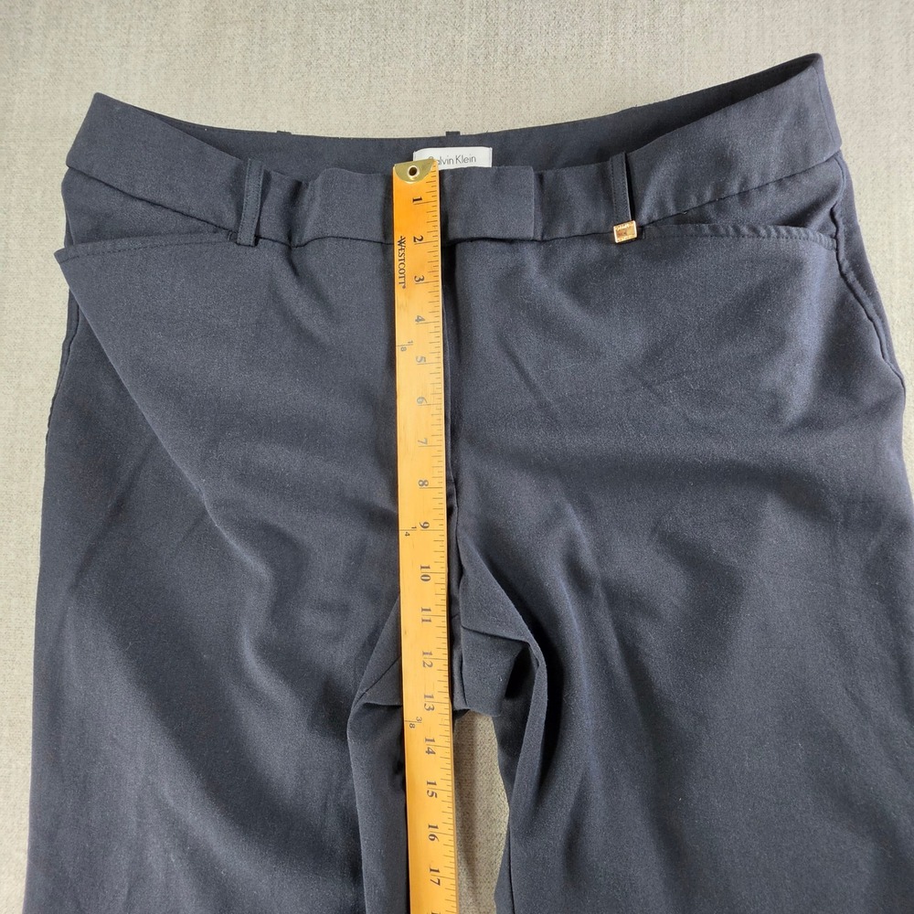 Calvin Klein Dress Pants Women 16 Black Wide Leg Stretch Professional Office - Picture 7 of 16